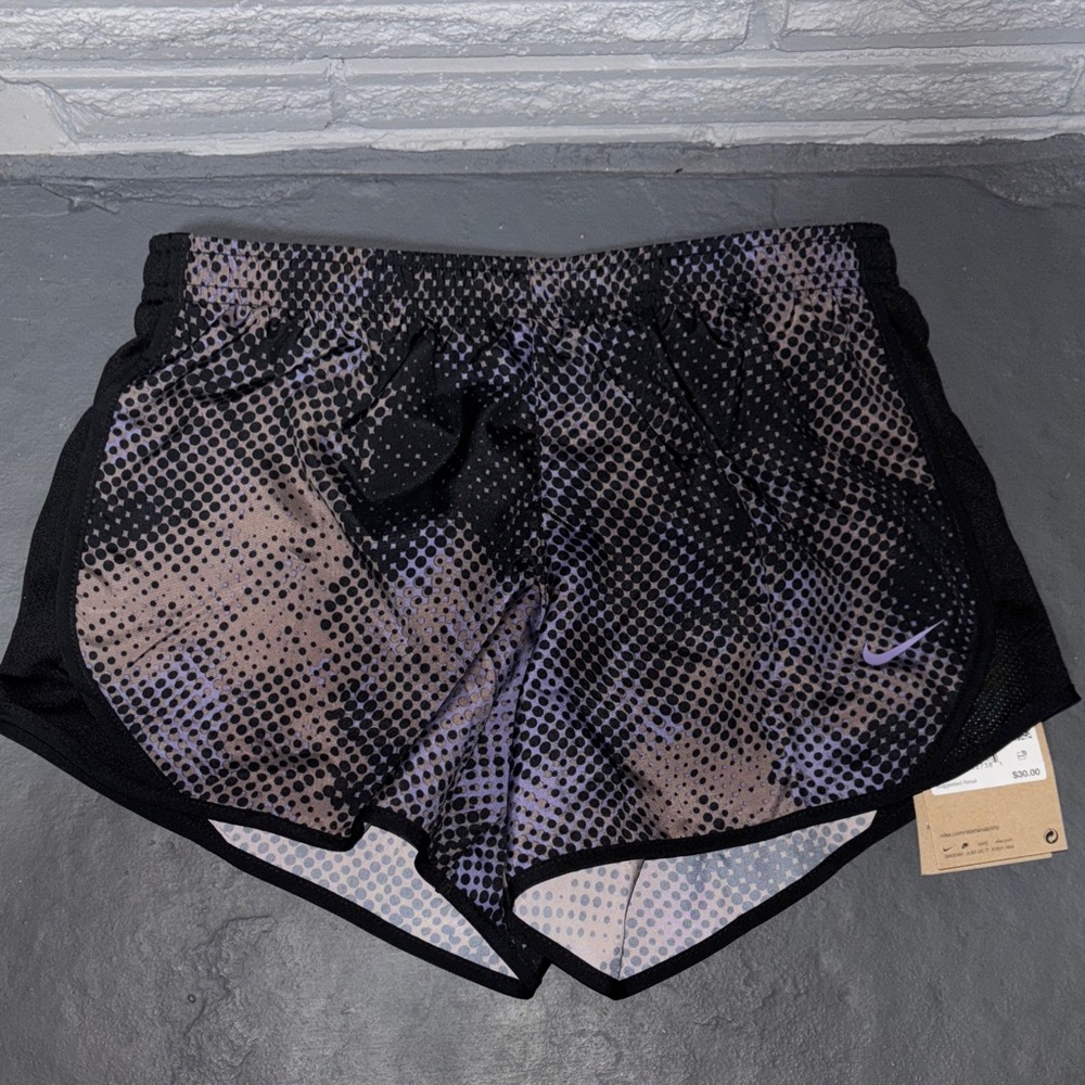 NWT - Nike Black and Purple and Brown Patterned Shorts